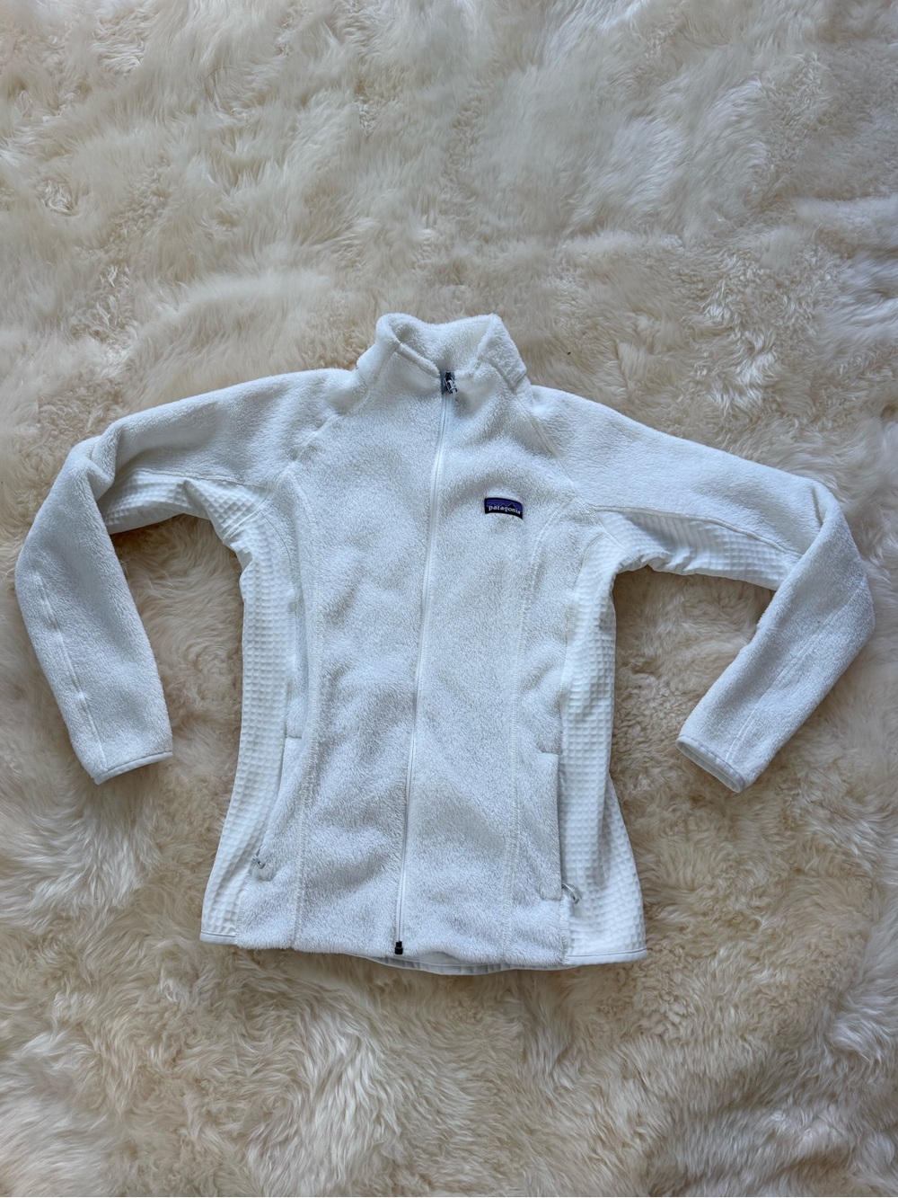 Patagonia Women's White Full-Zip Fleece Jacket